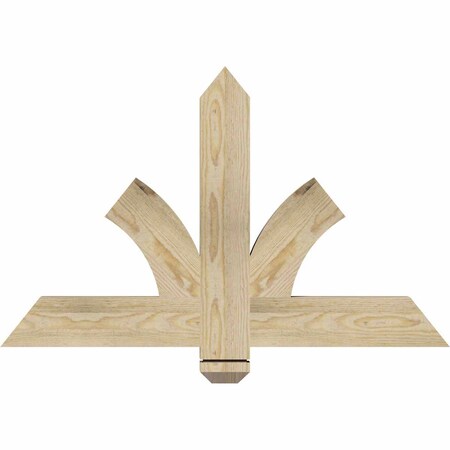 Ekena Millwork Redmond Rough Sawn Timber Gable Bracket, Douglas Fir, 36"W x 23"H x 2"D x 4"F, 15/12 Pitch GBW036X23X0204RED00RDF
